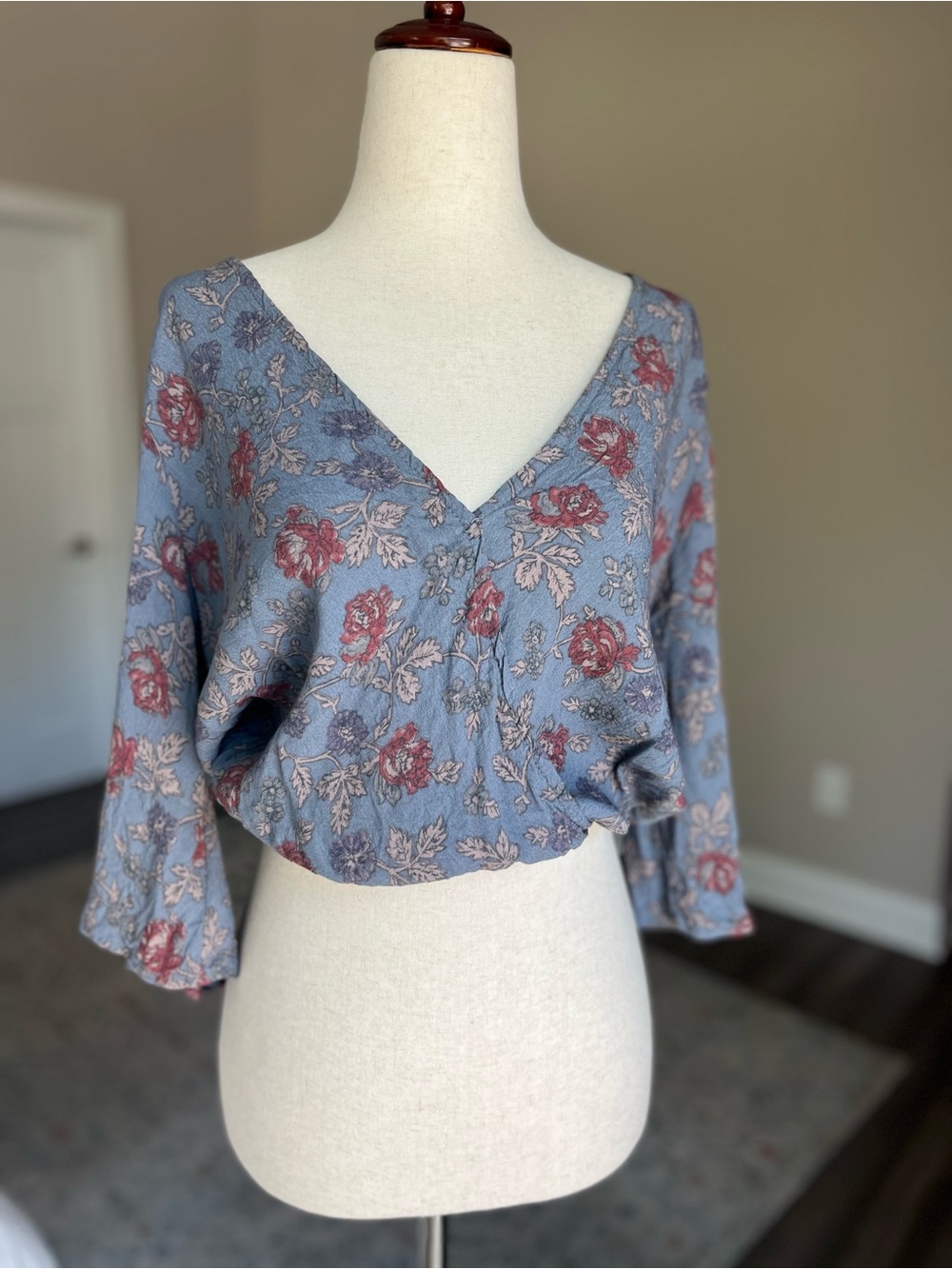Cottagecore Flowy Floral Crop Top